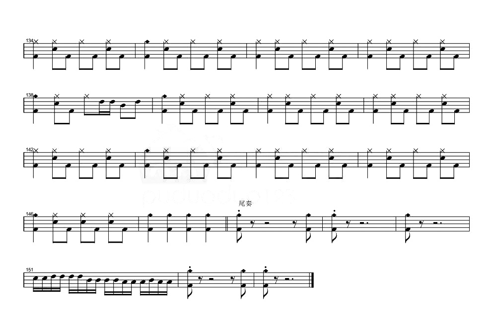 沙漠骆驼架子鼓谱4-展展与罗罗