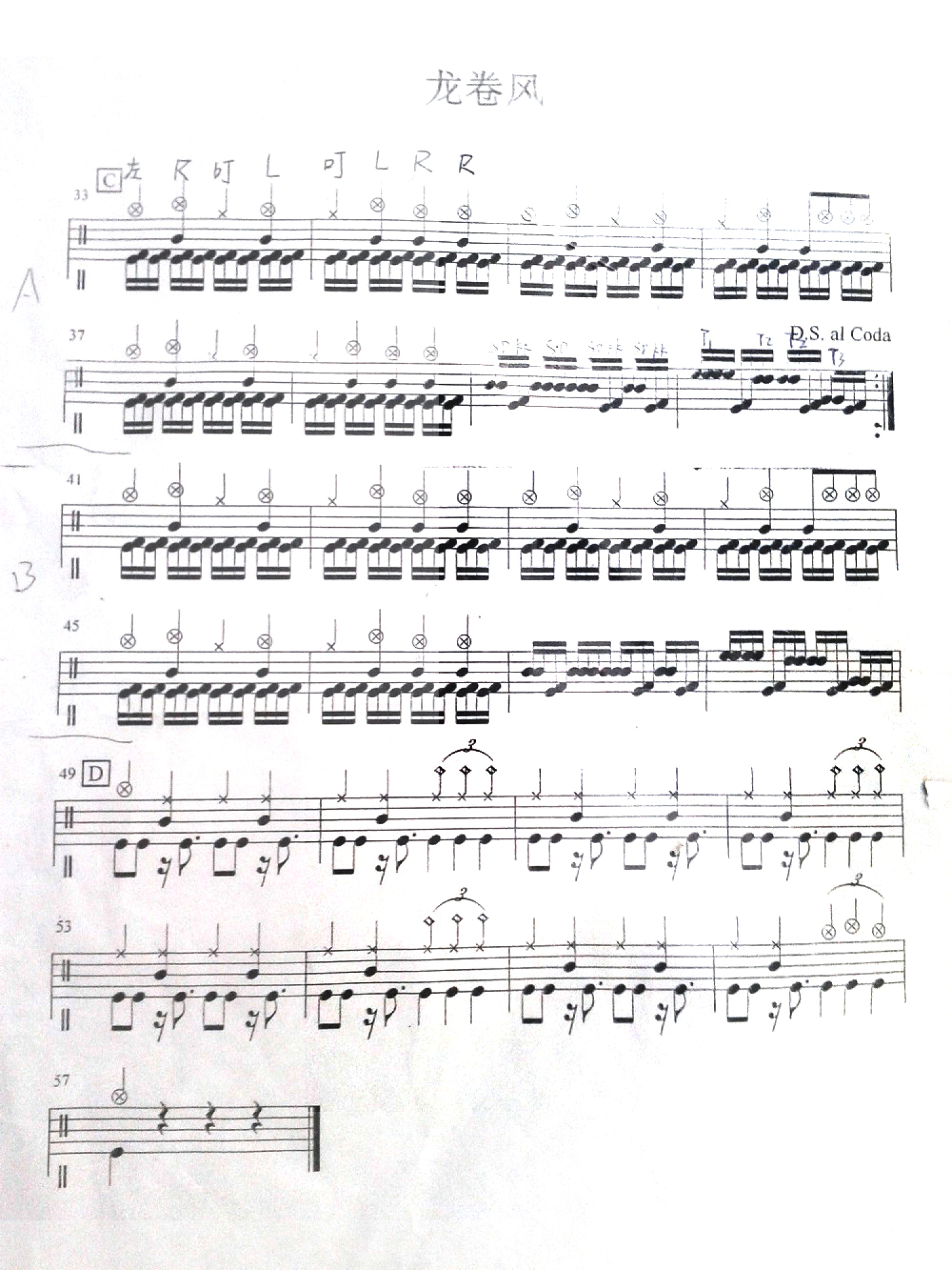 龙卷风架子鼓谱2-周杰伦