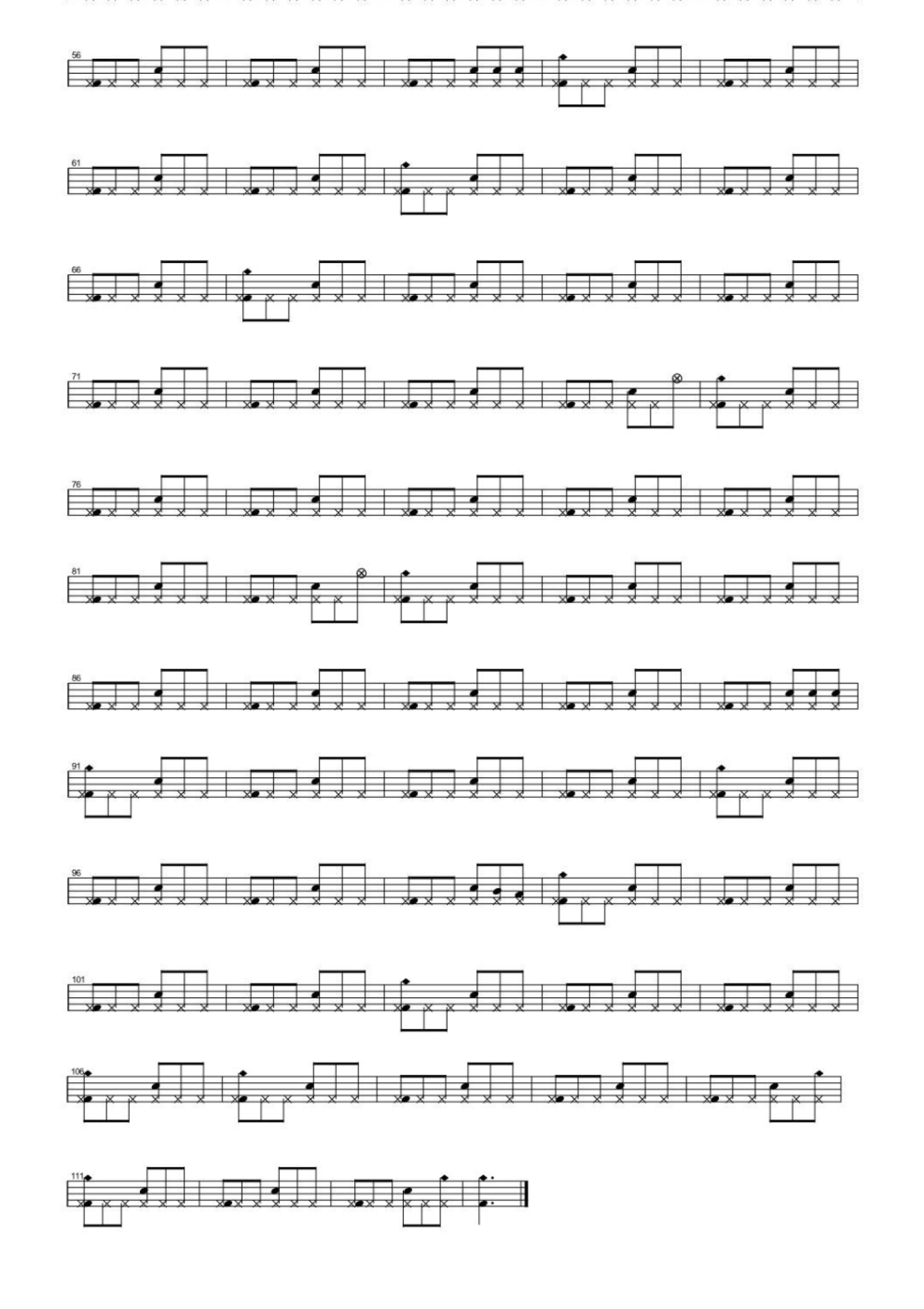 光阴的故事架子鼓谱2-罗大佑