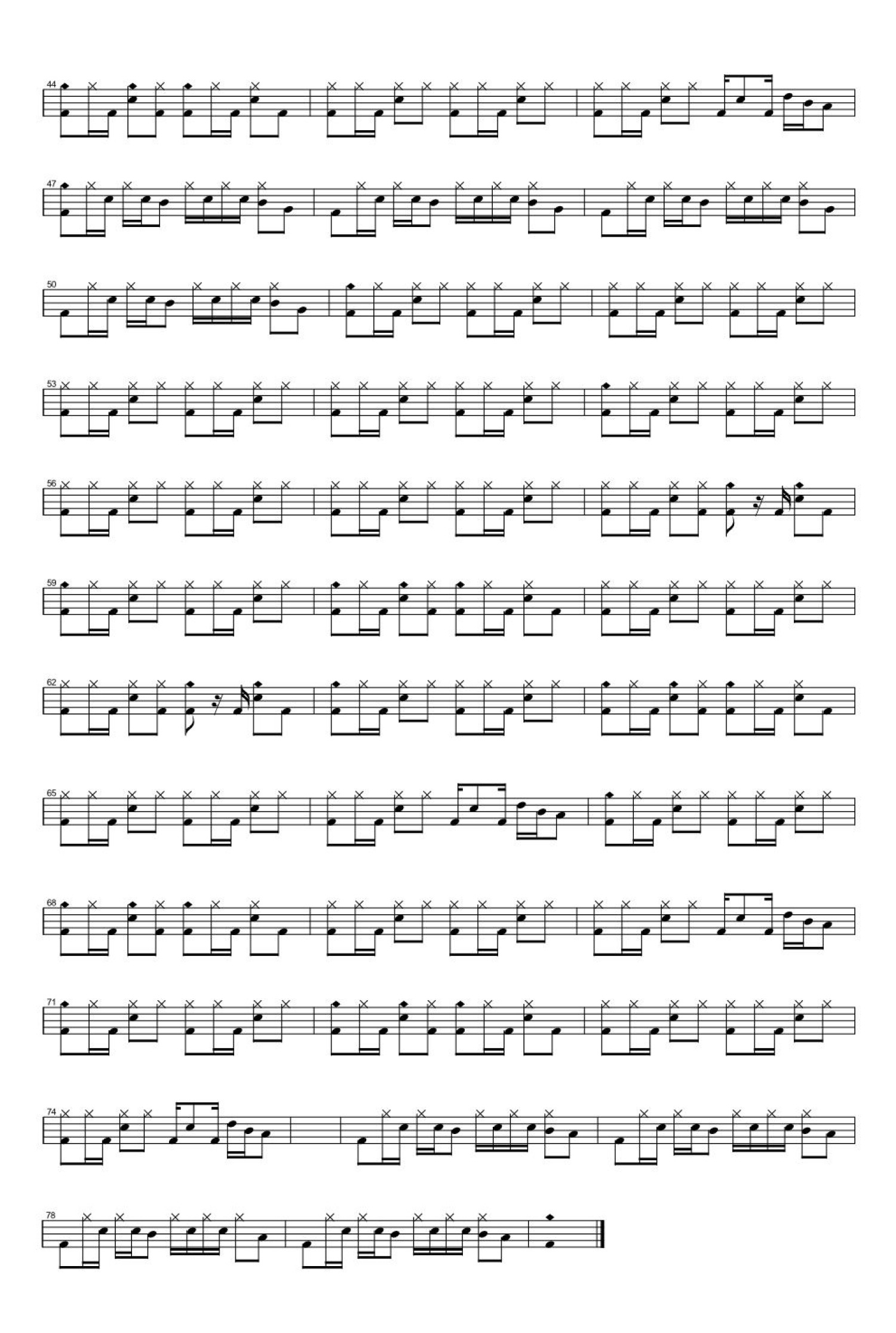 和你在一起架子鼓谱2-李志