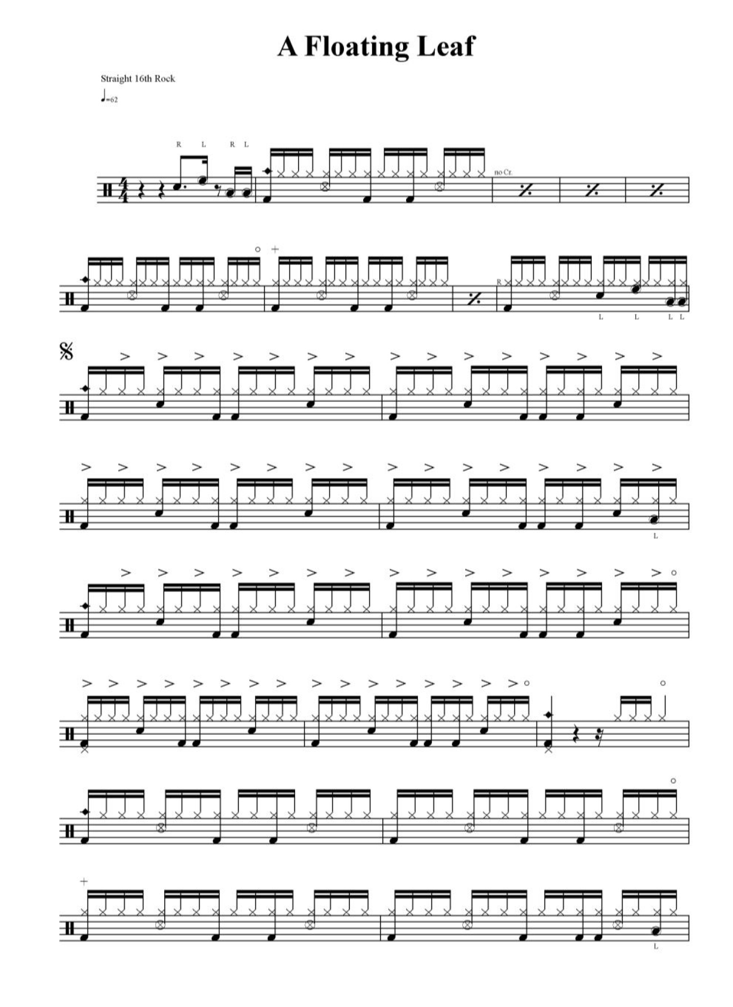 A Floating Leaf架子鼓谱1