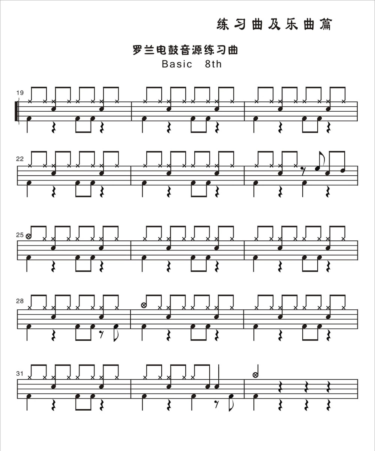 Basic 8th架子鼓谱2