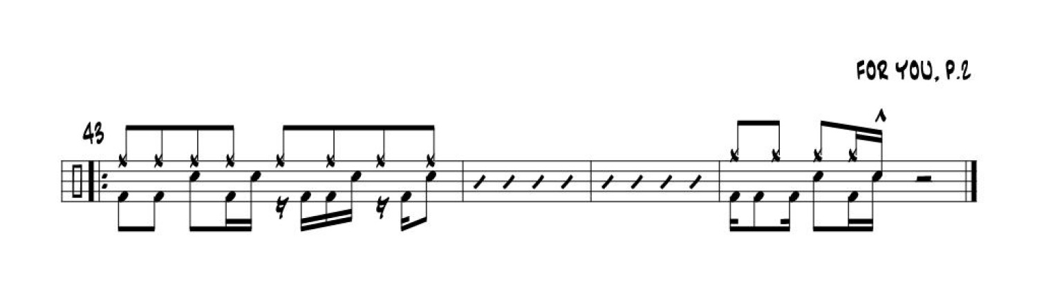 For You架子鼓谱2