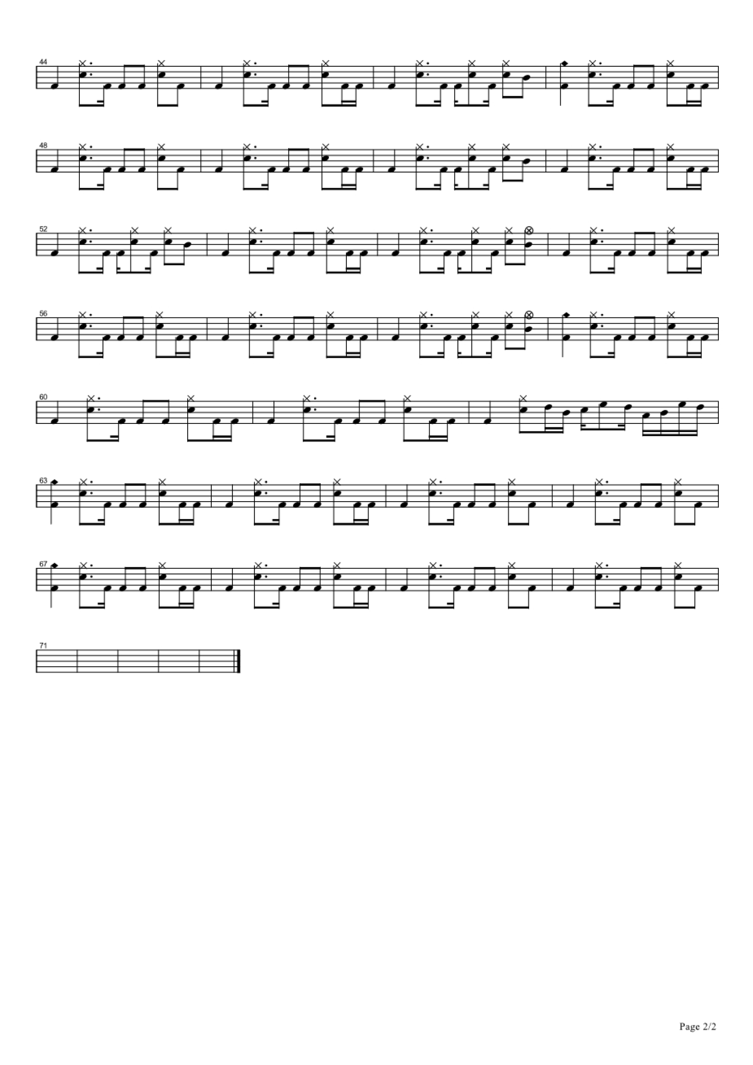 怕你为自己流泪架子鼓谱1