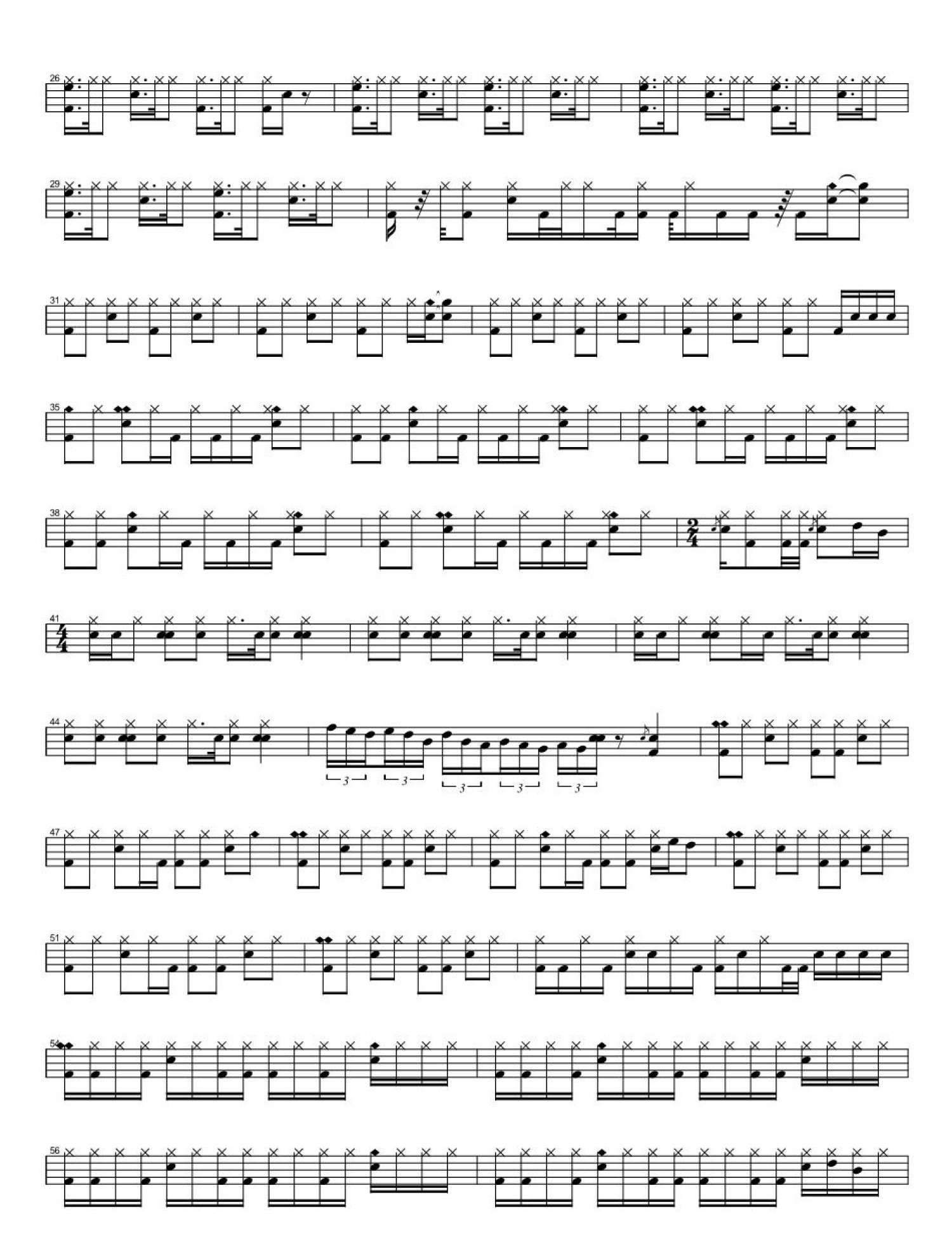 我不想说架子鼓谱2