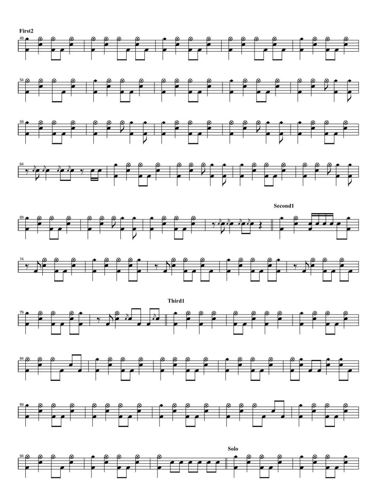 眼光里架子鼓谱2