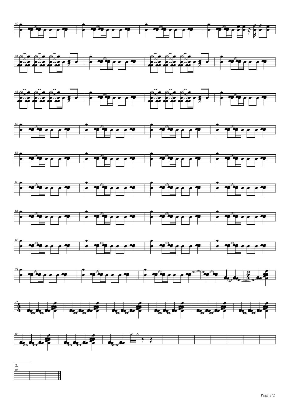 靠近我架子鼓谱2