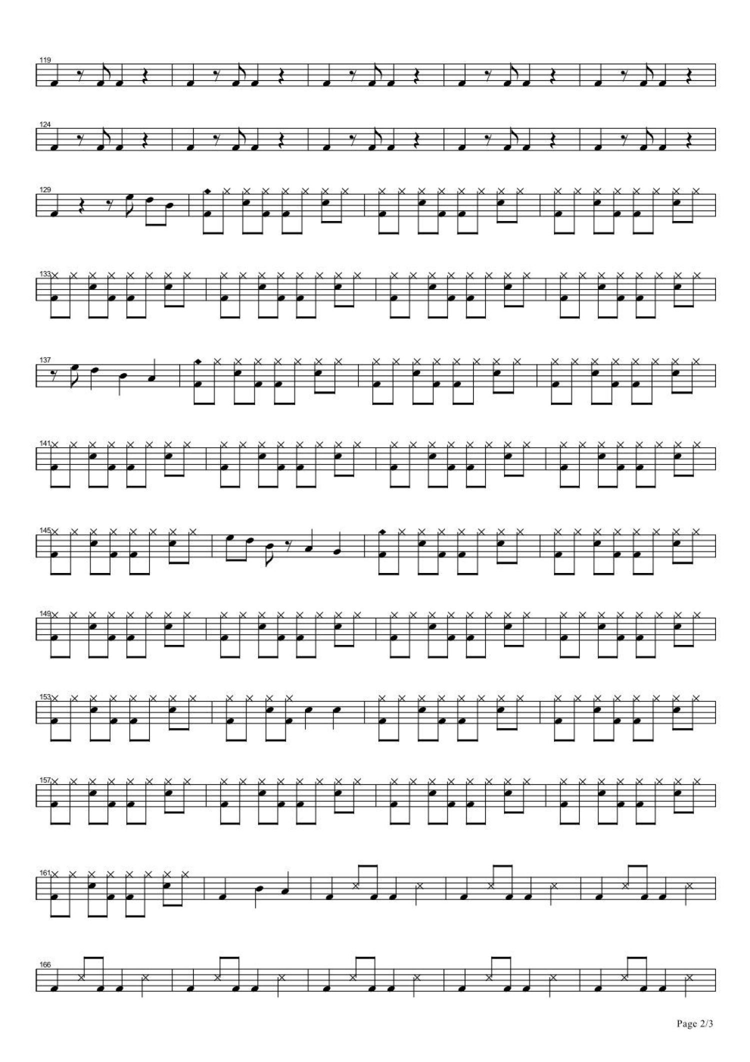 外面的世界架子鼓谱2