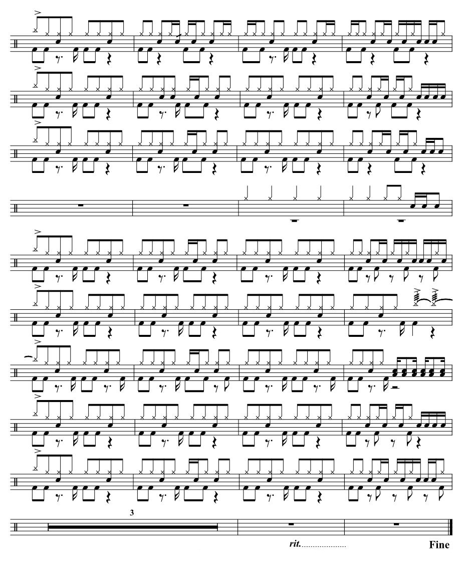 香草吧噗架子鼓谱2