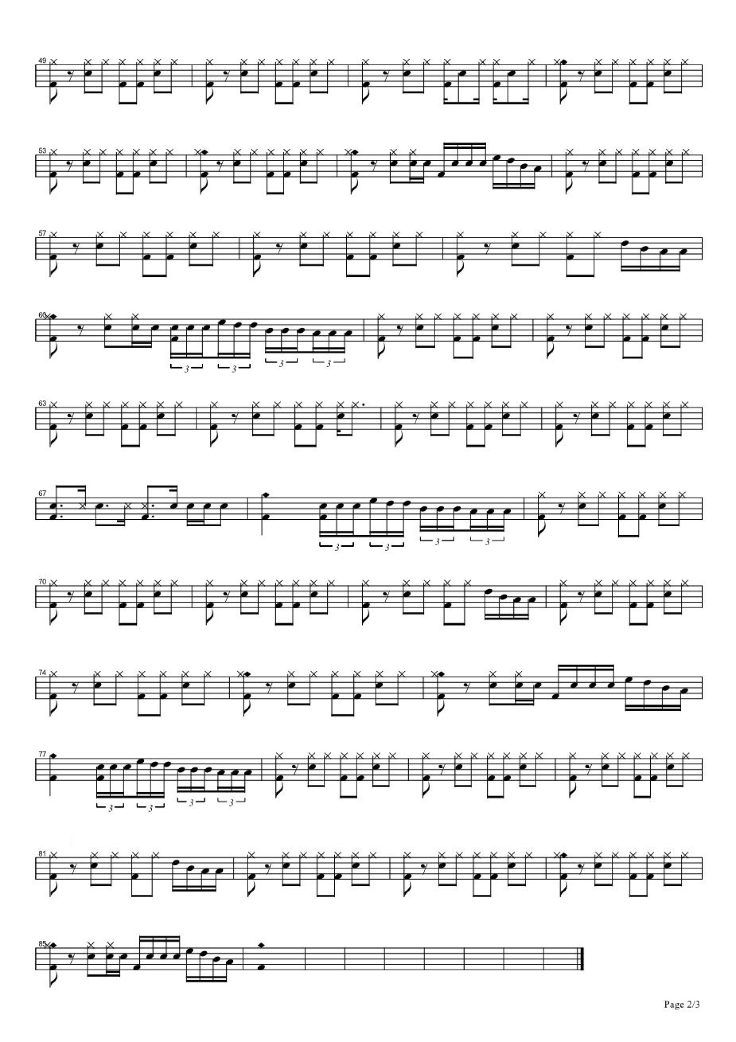 爱不爱我架子鼓谱2