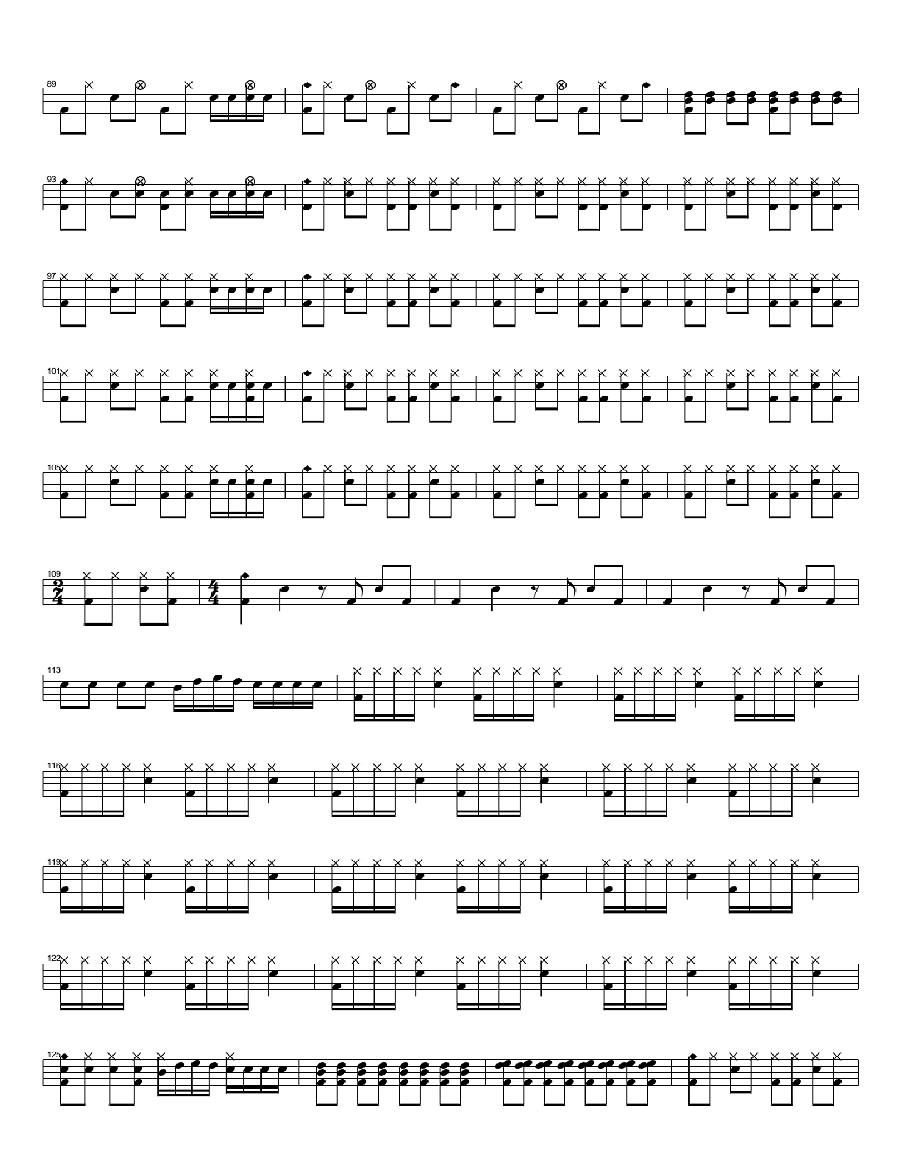 饿狼传说架子鼓谱3