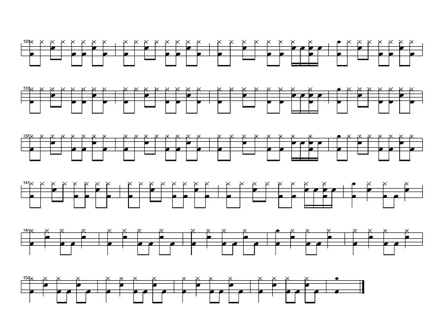 饿狼传说架子鼓谱4