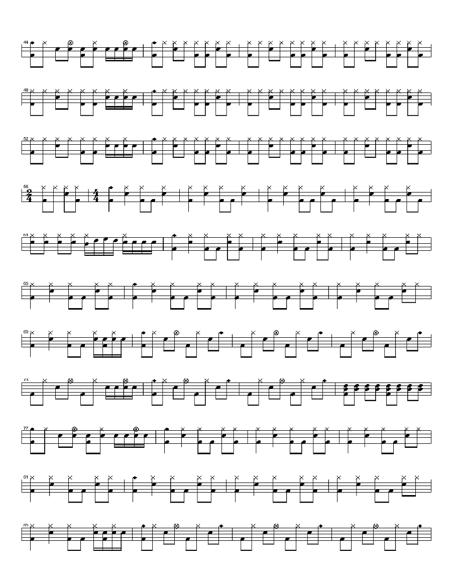 饿狼传说架子鼓谱2