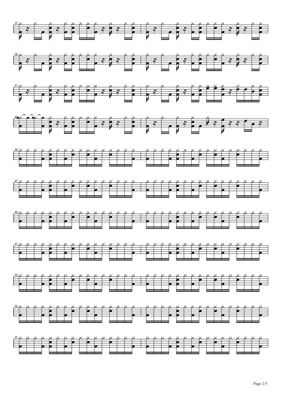 飞得更高架子鼓谱2