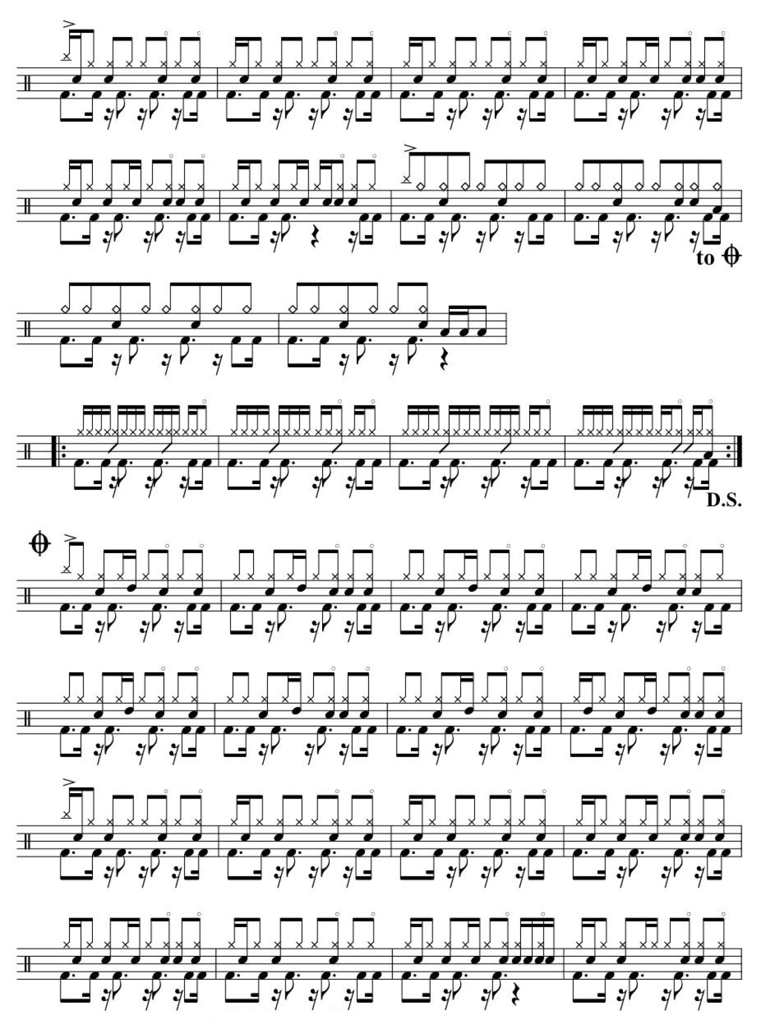 黑的意念架子鼓谱2