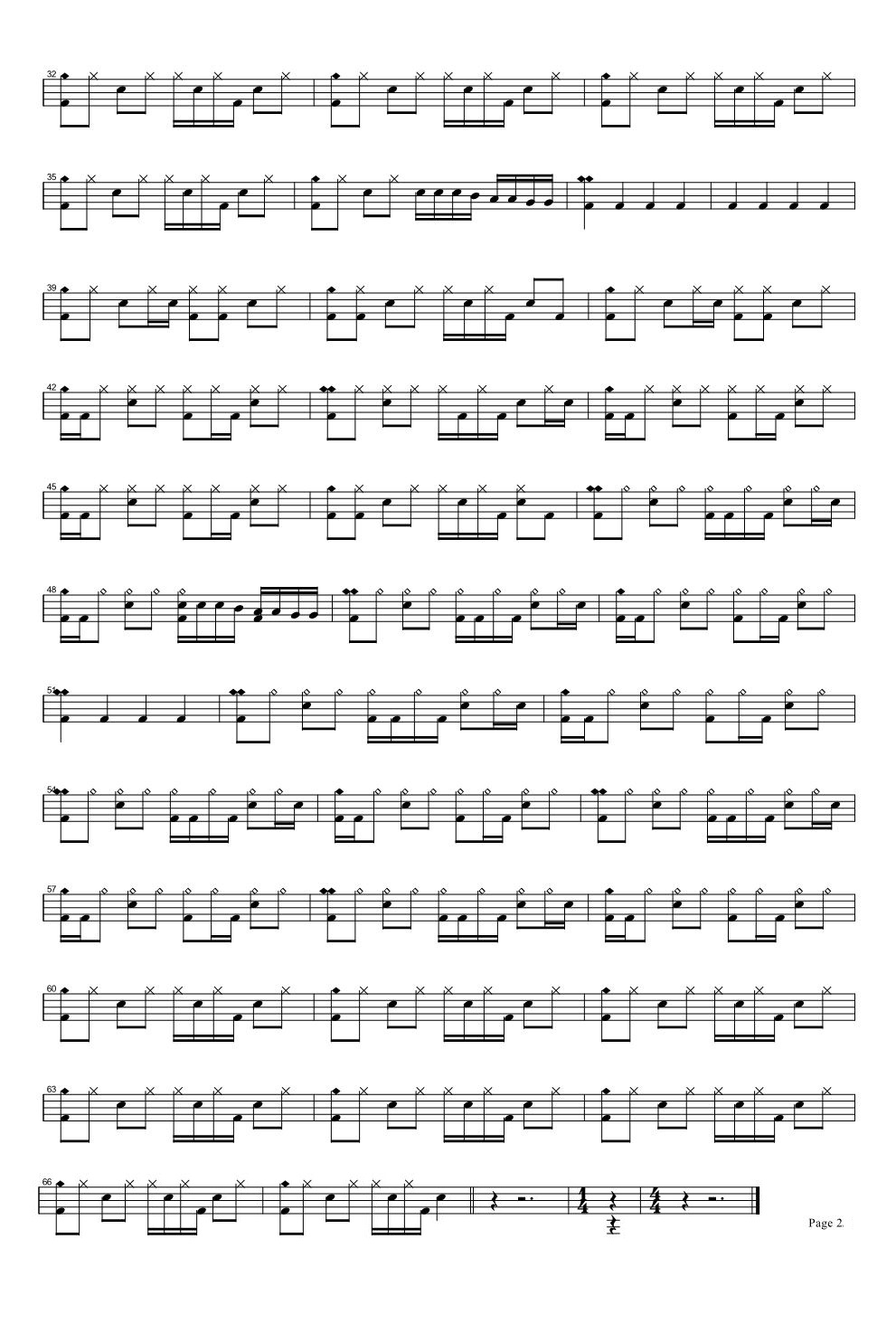 魂斗罗架子鼓谱2