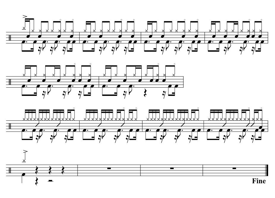 黑的意念架子鼓谱3