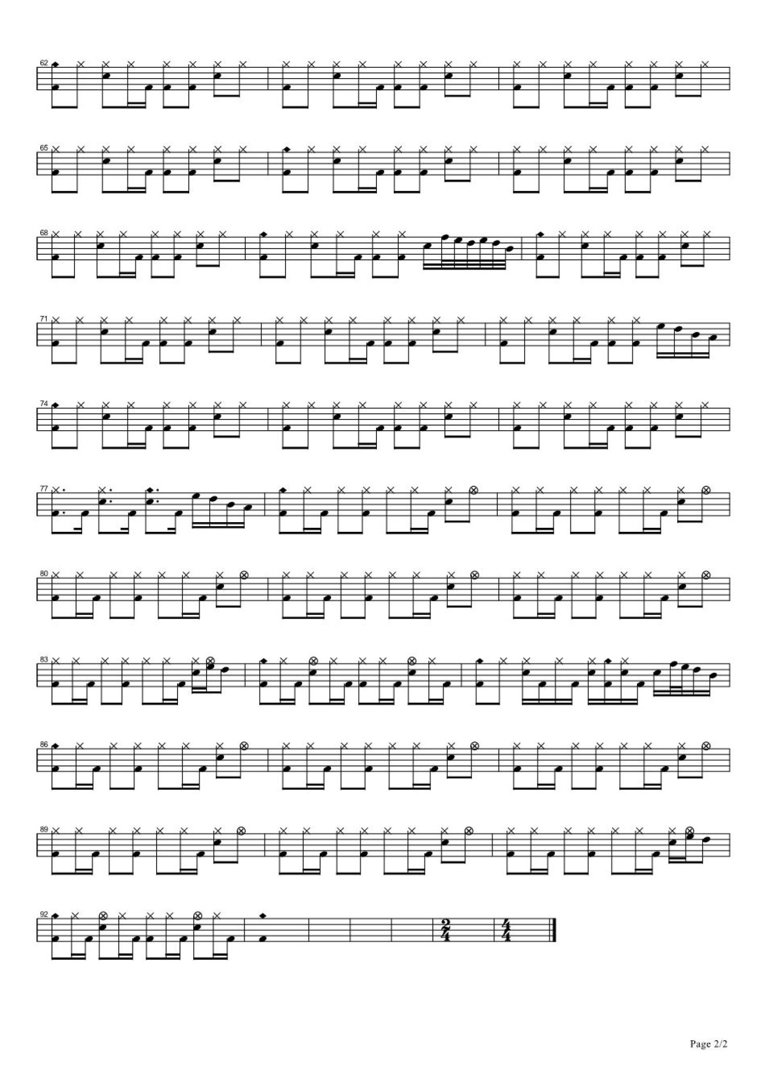 为所有爱我们的人架子鼓谱2