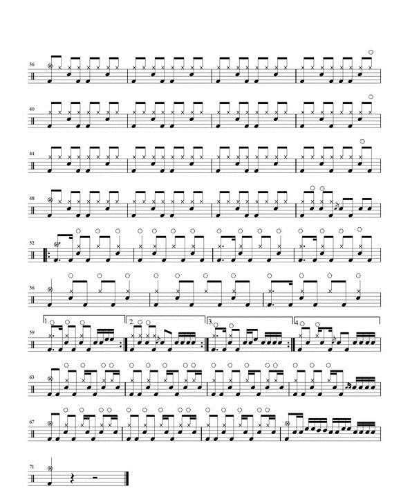 都选C架子鼓谱2