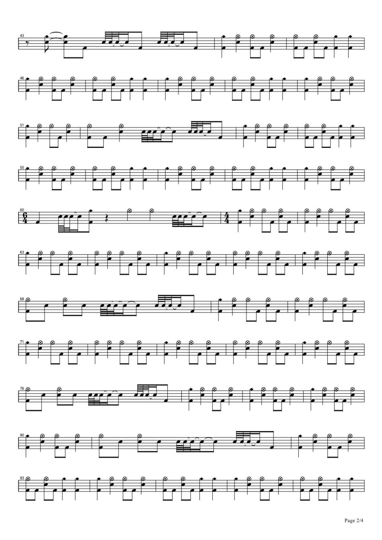 别来纠缠我架子鼓谱2