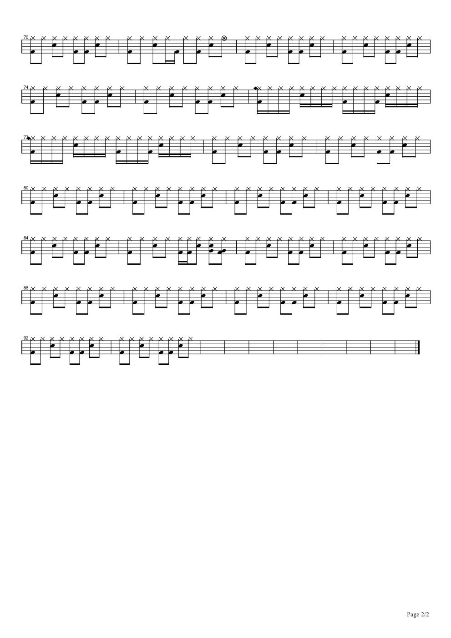 一生有你架子鼓谱2