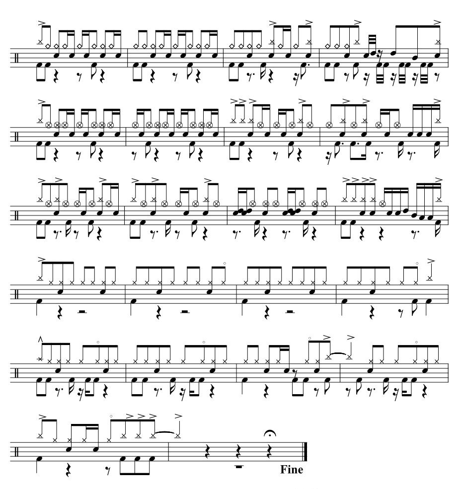 雌雄同体架子鼓谱4