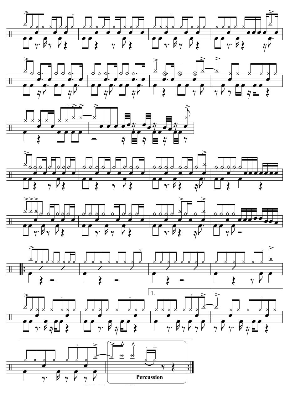 雌雄同体架子鼓谱2