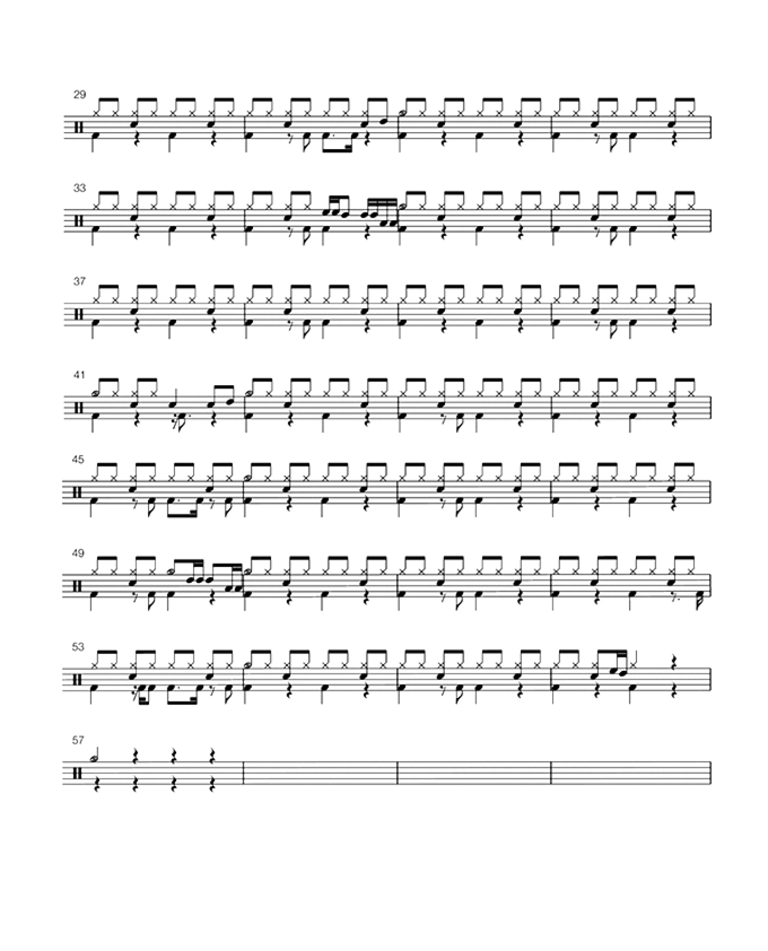 爱很简单架子鼓谱1