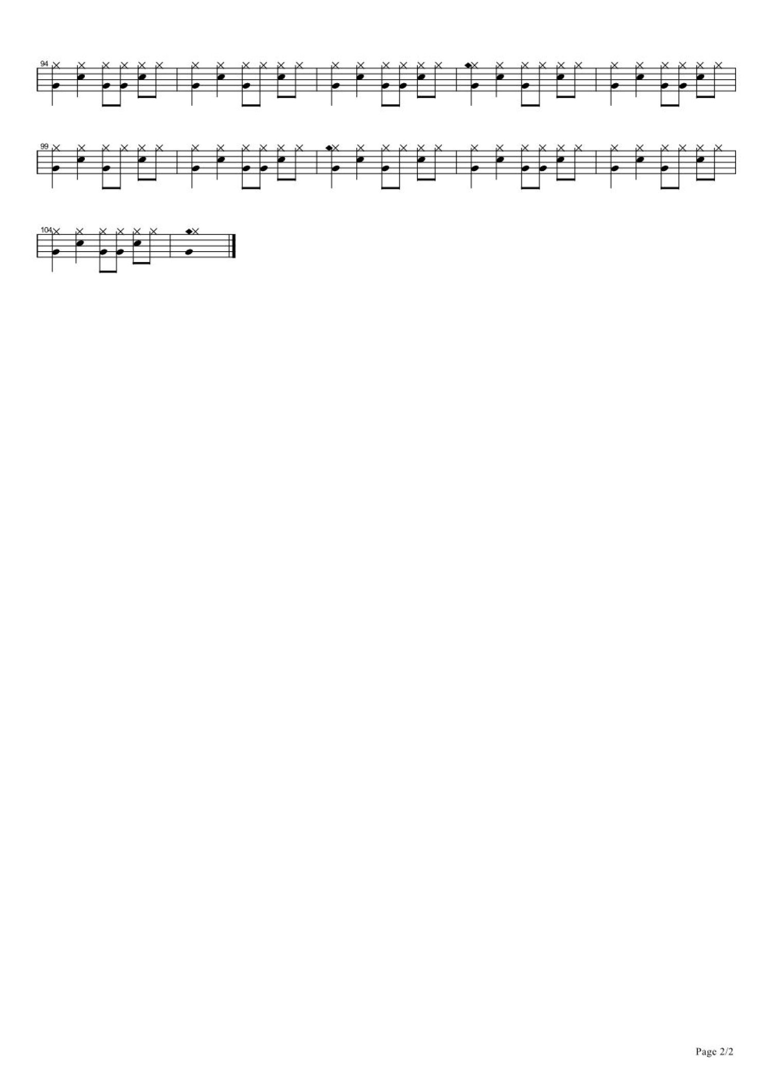 夜空中最亮的星架子鼓谱2