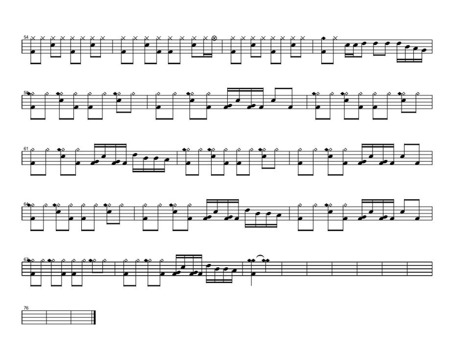 每一天每一夜架子鼓谱2