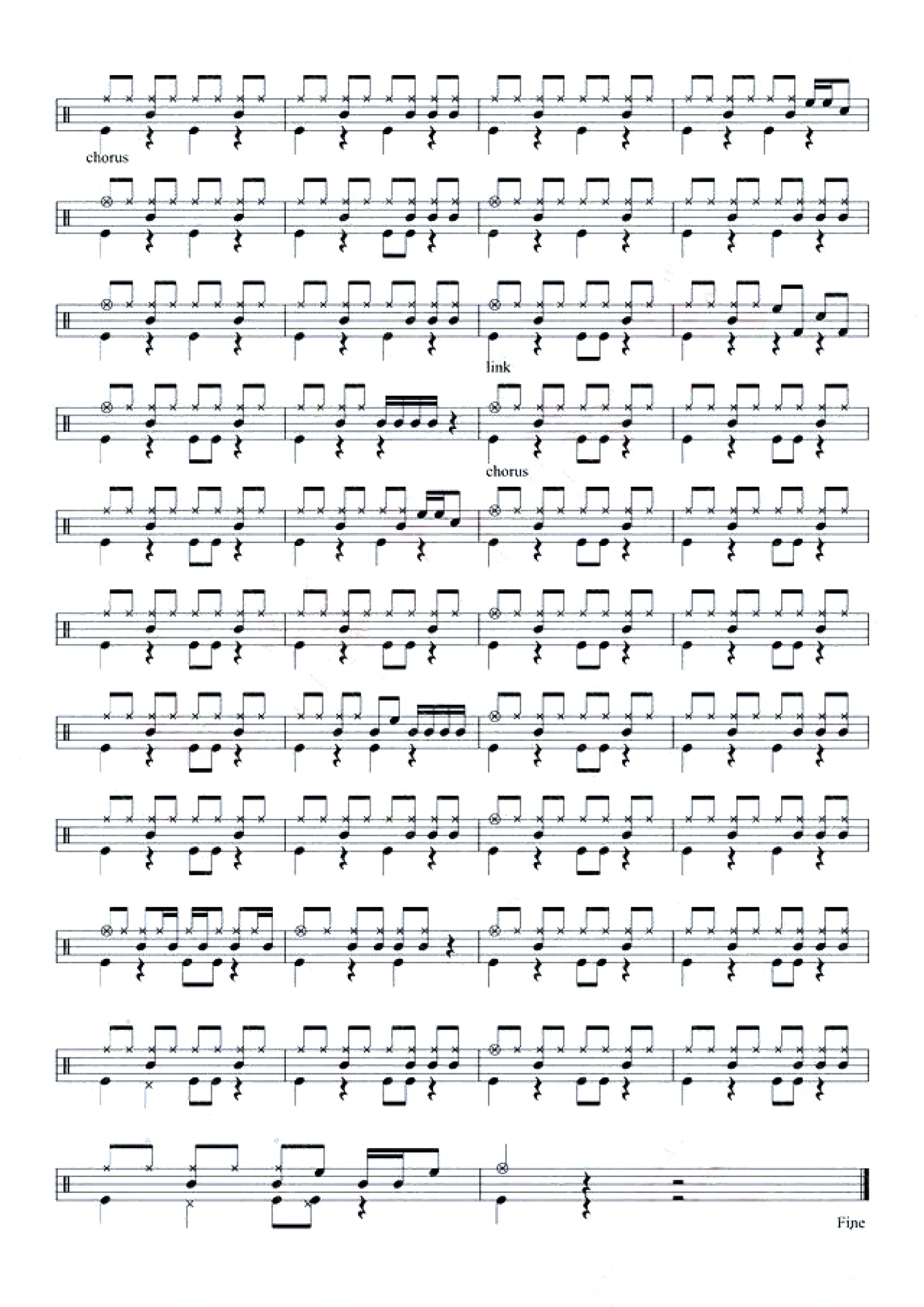 红色高跟鞋架子鼓谱2