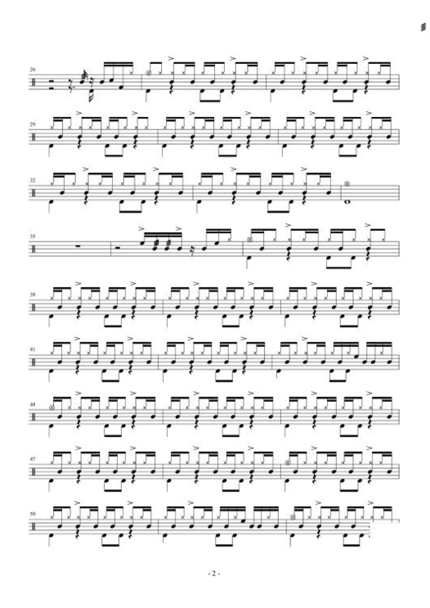 蓝莲花架子鼓谱2