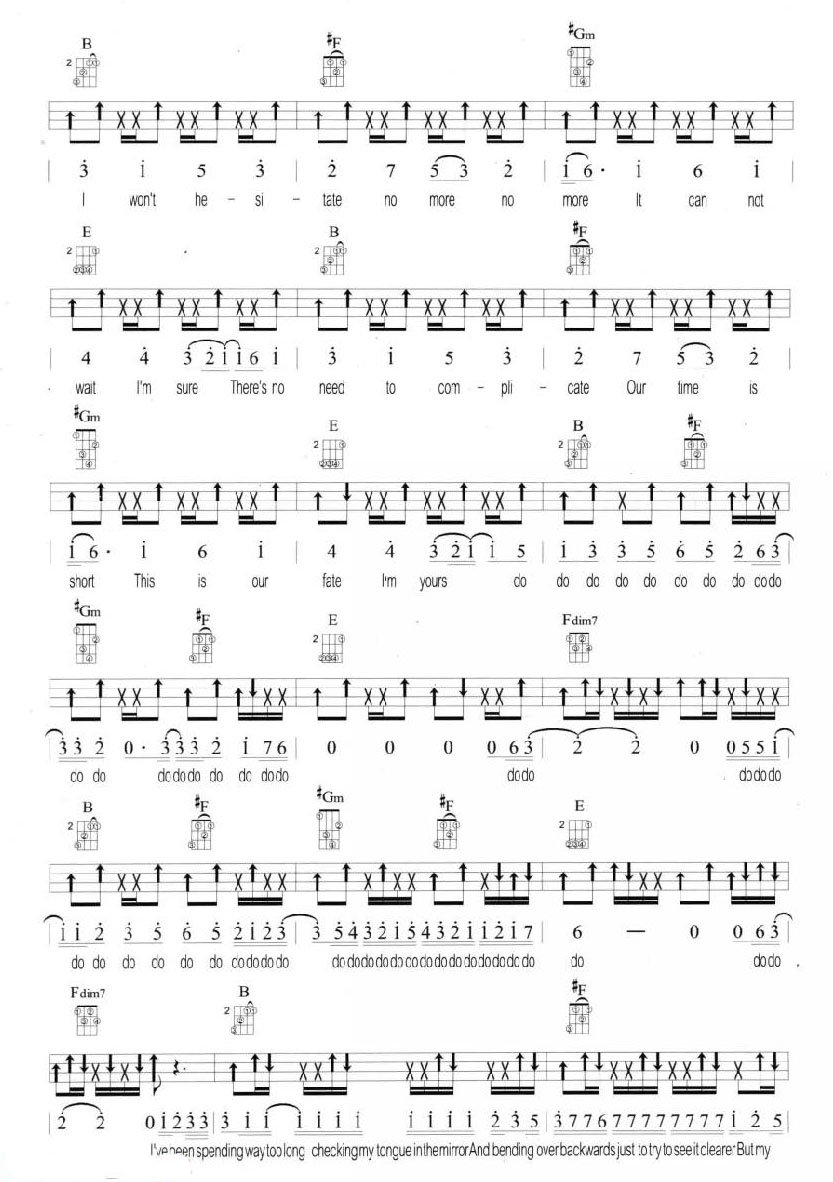 I'm-Yours尤克里里谱3-Jason-Mraz-B调指法