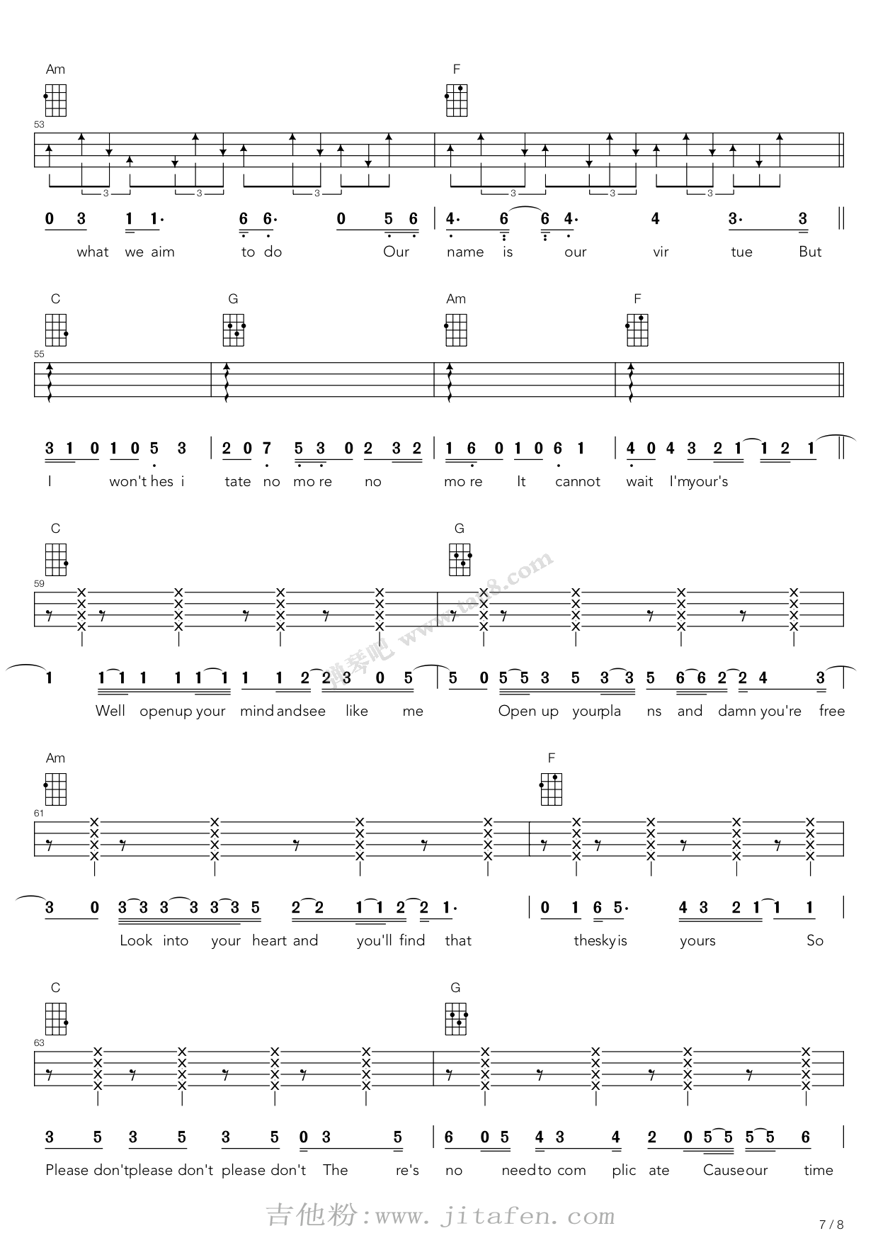 I'm Yours（尤克里里弹唱谱） 吉他谱