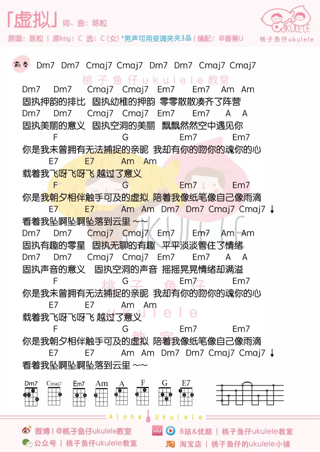 虚拟尤克里里谱1