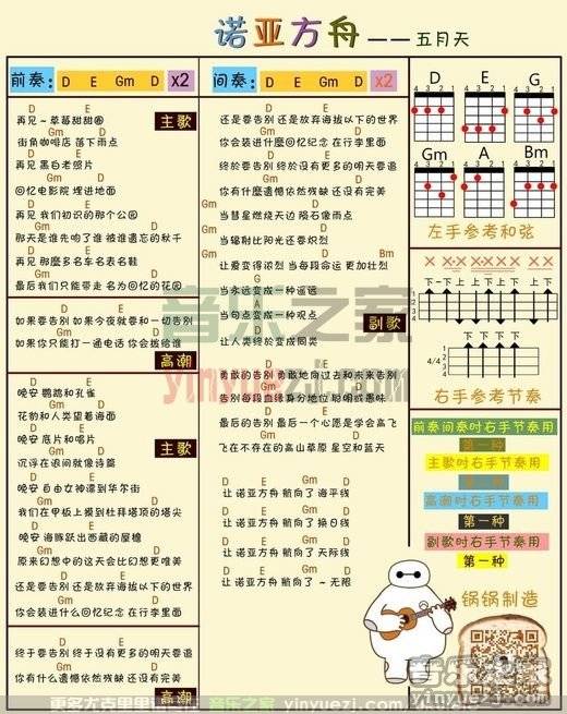 诺亚方舟尤克里里谱1