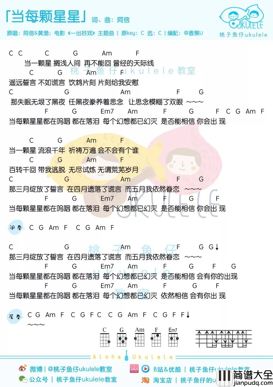 当每颗星星尤克里里谱_阿信_我们仍未忘记那些年被处女导演支配的恐惧