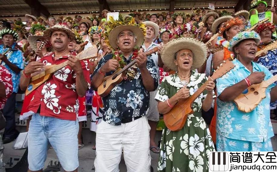 法属玻利尼西亚6302人合奏尤克里里_欲刷世界纪录却失败