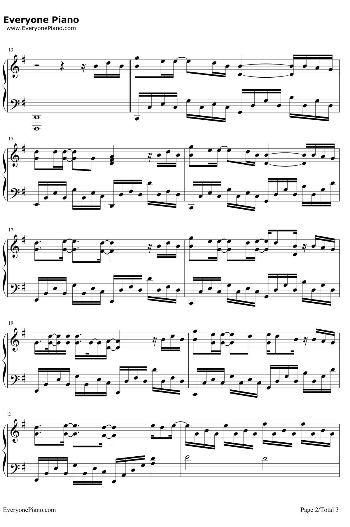 都选C钢琴谱2-大鹏