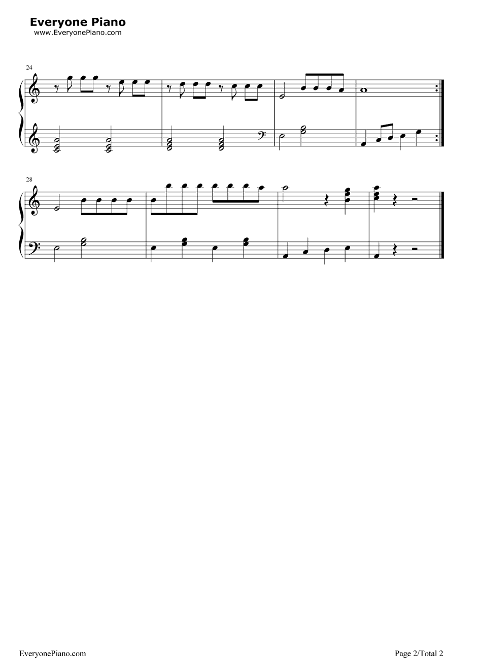 采蘑菇的小姑娘钢琴谱2-李谷一