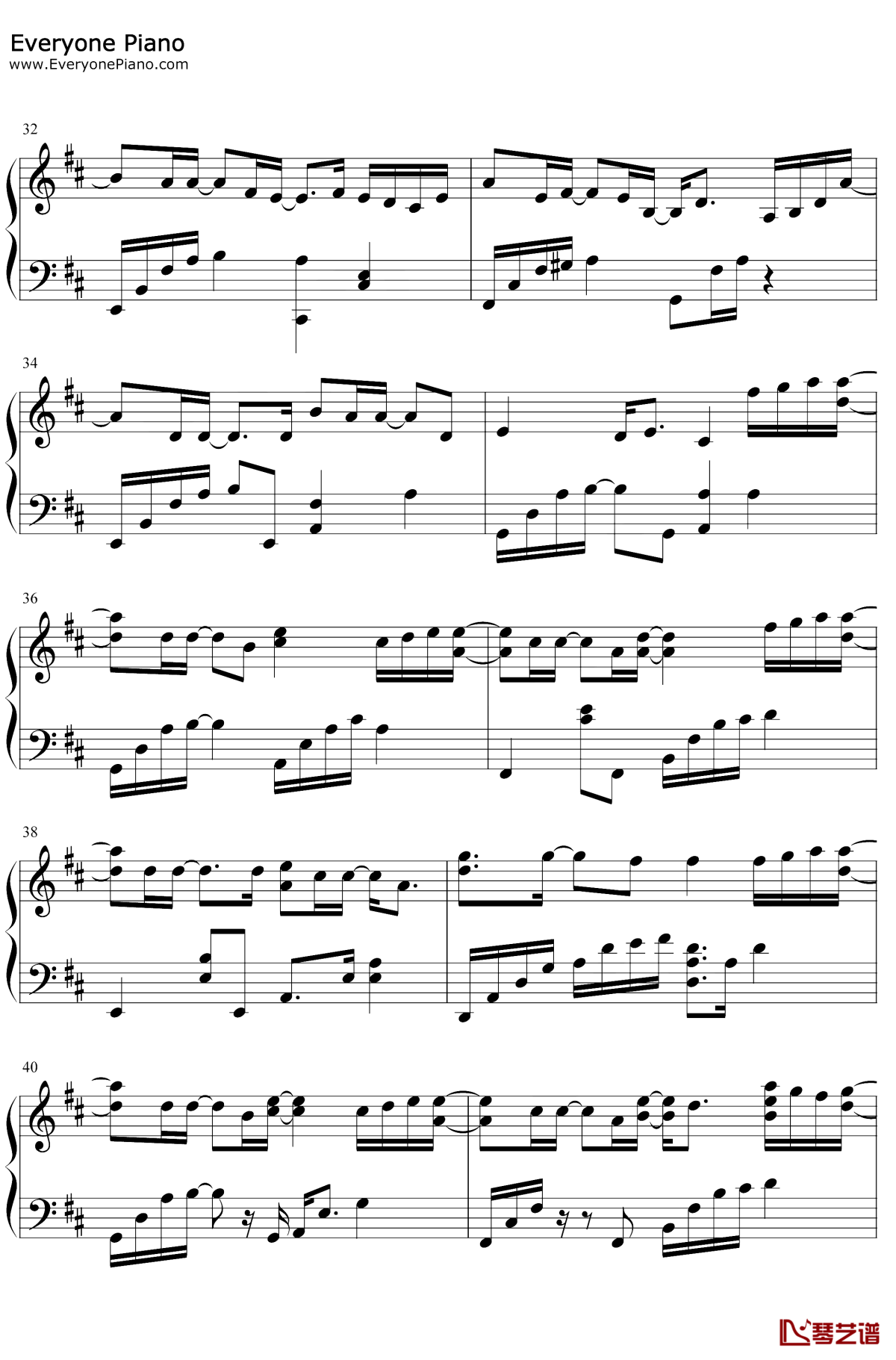 夏天的风钢琴谱4-温岚