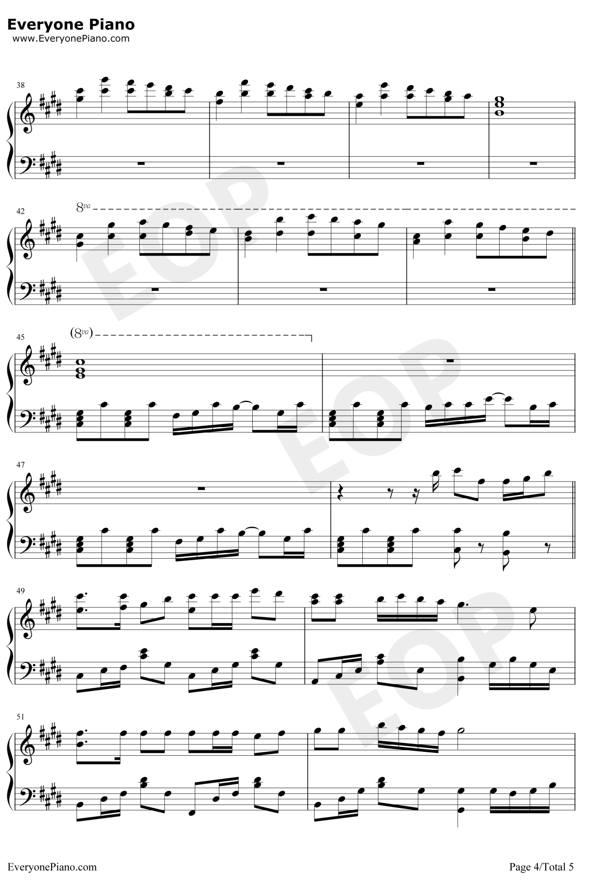 星星点灯钢琴谱4-郑智化