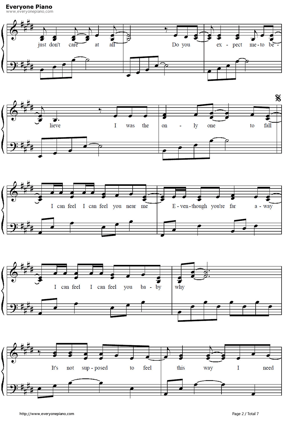 Why钢琴谱2-艾薇儿