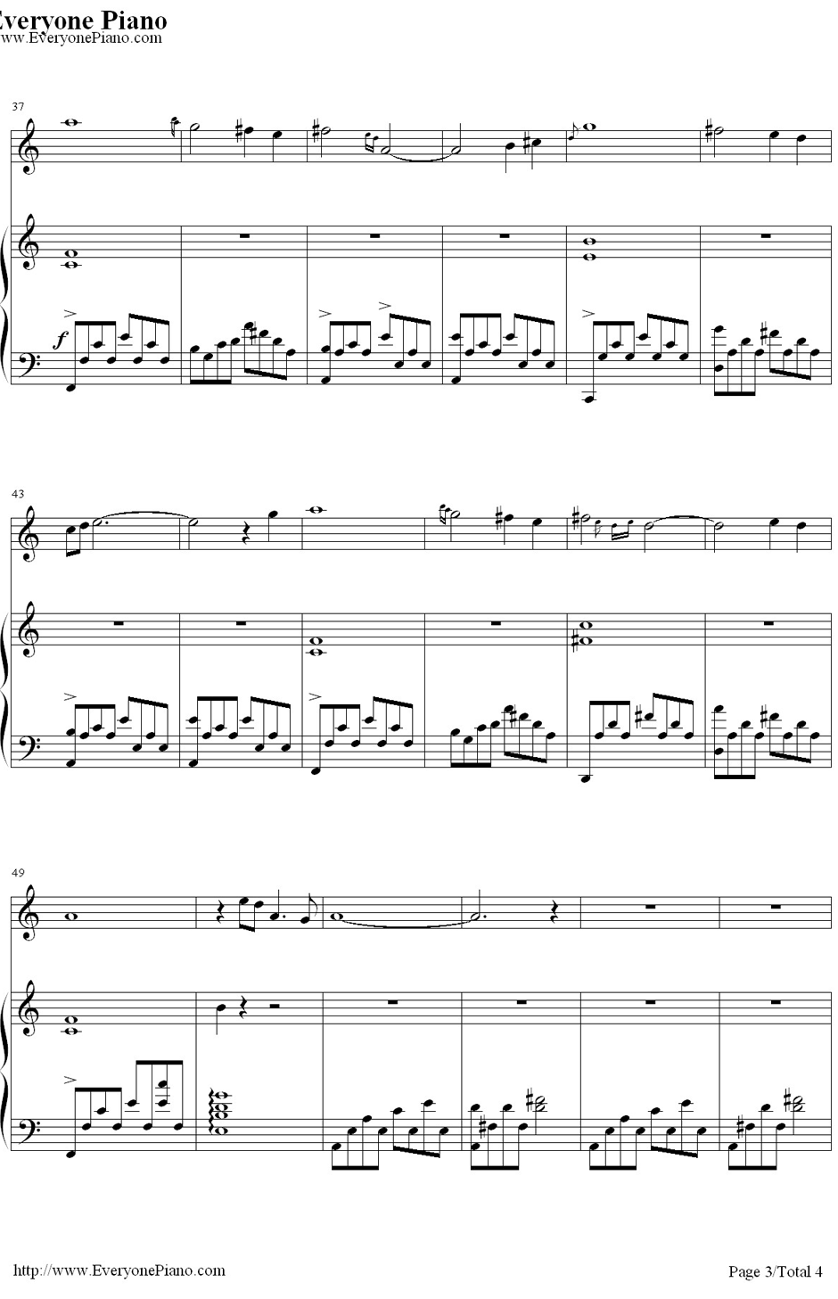 卷珠帘钢琴谱3-霍尊