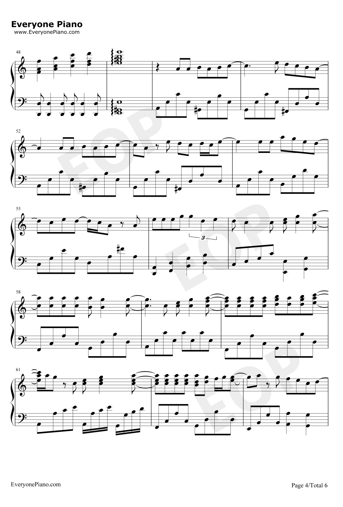 我爱他钢琴谱4-丁当