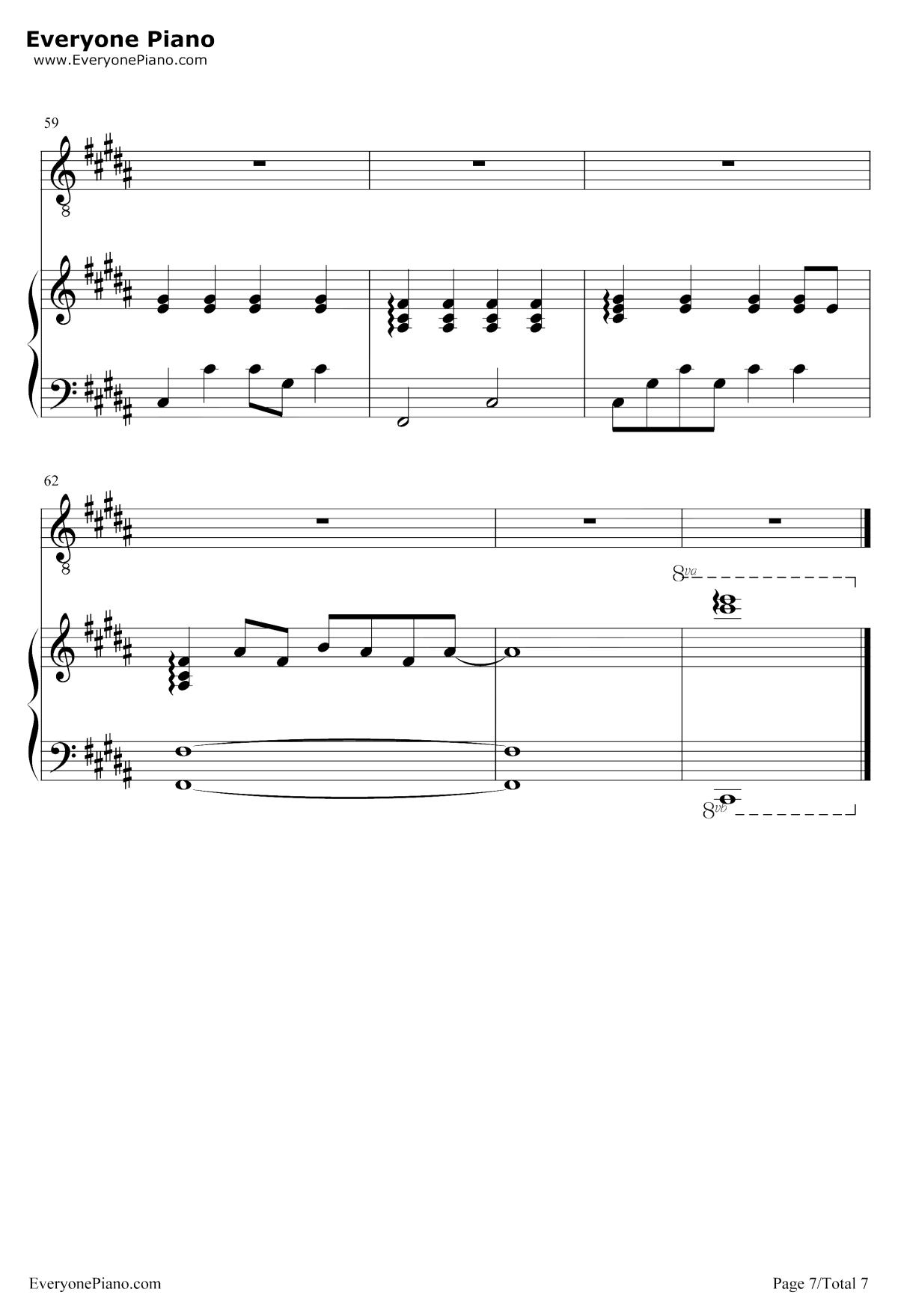 Let-You-Go钢琴谱7-华晨宇