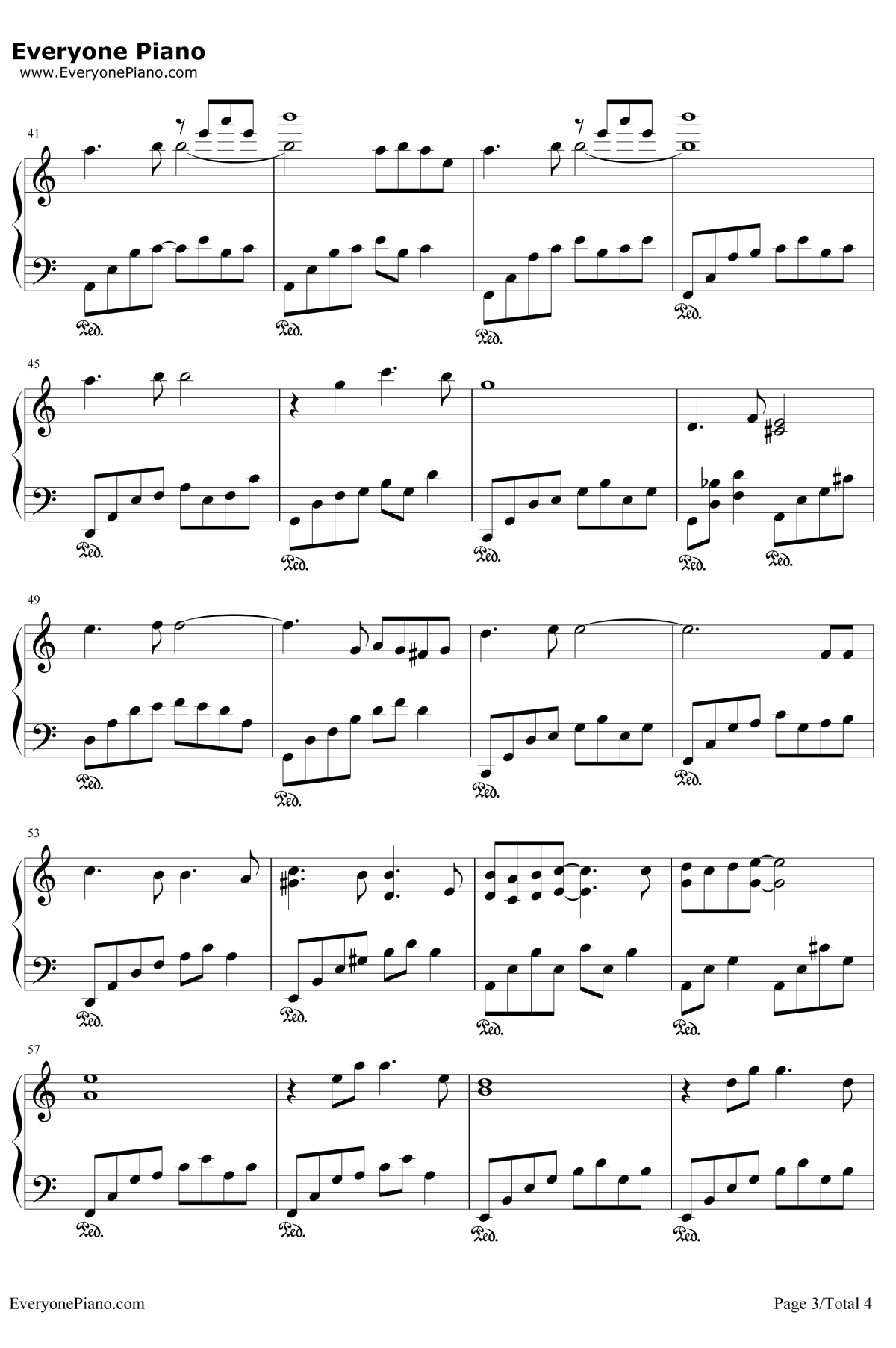 李香兰钢琴谱3-张学友