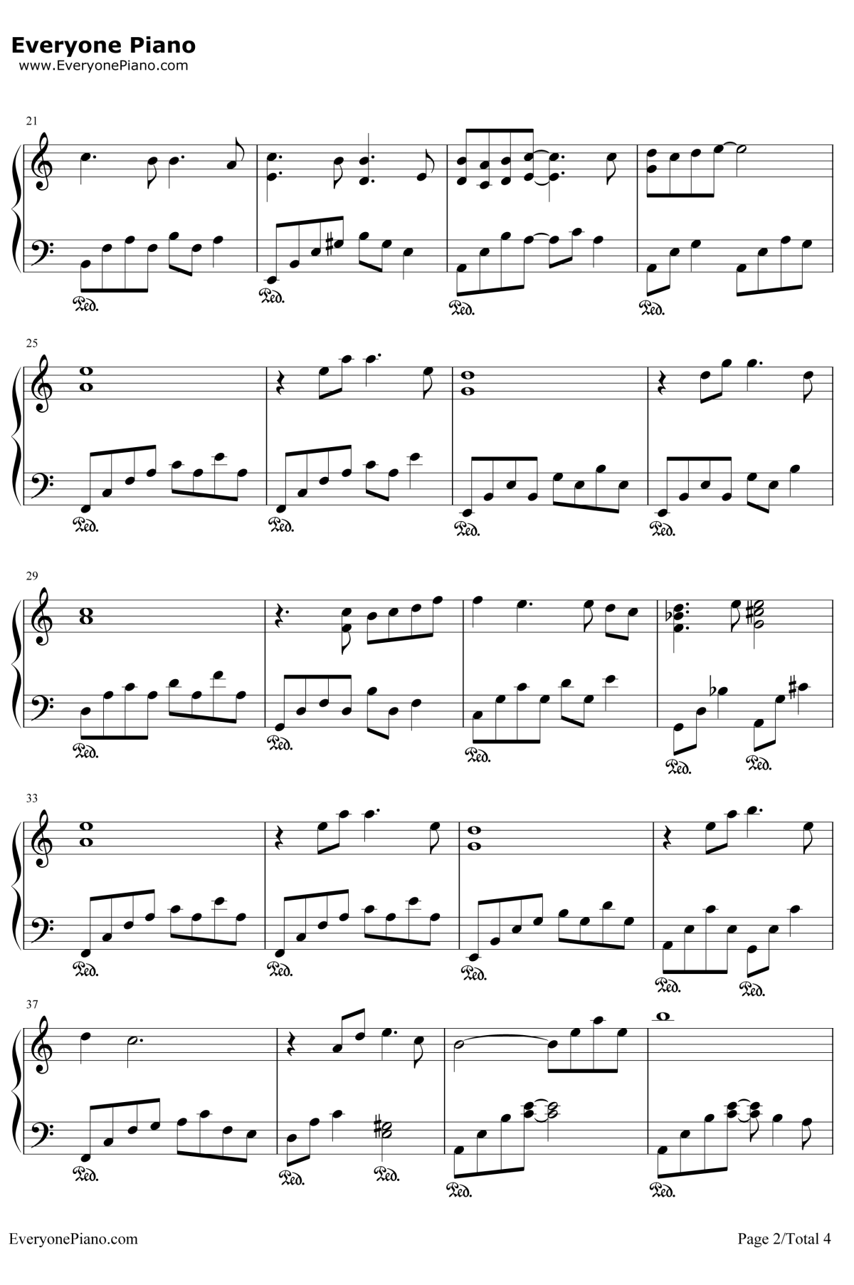 李香兰钢琴谱2-张学友