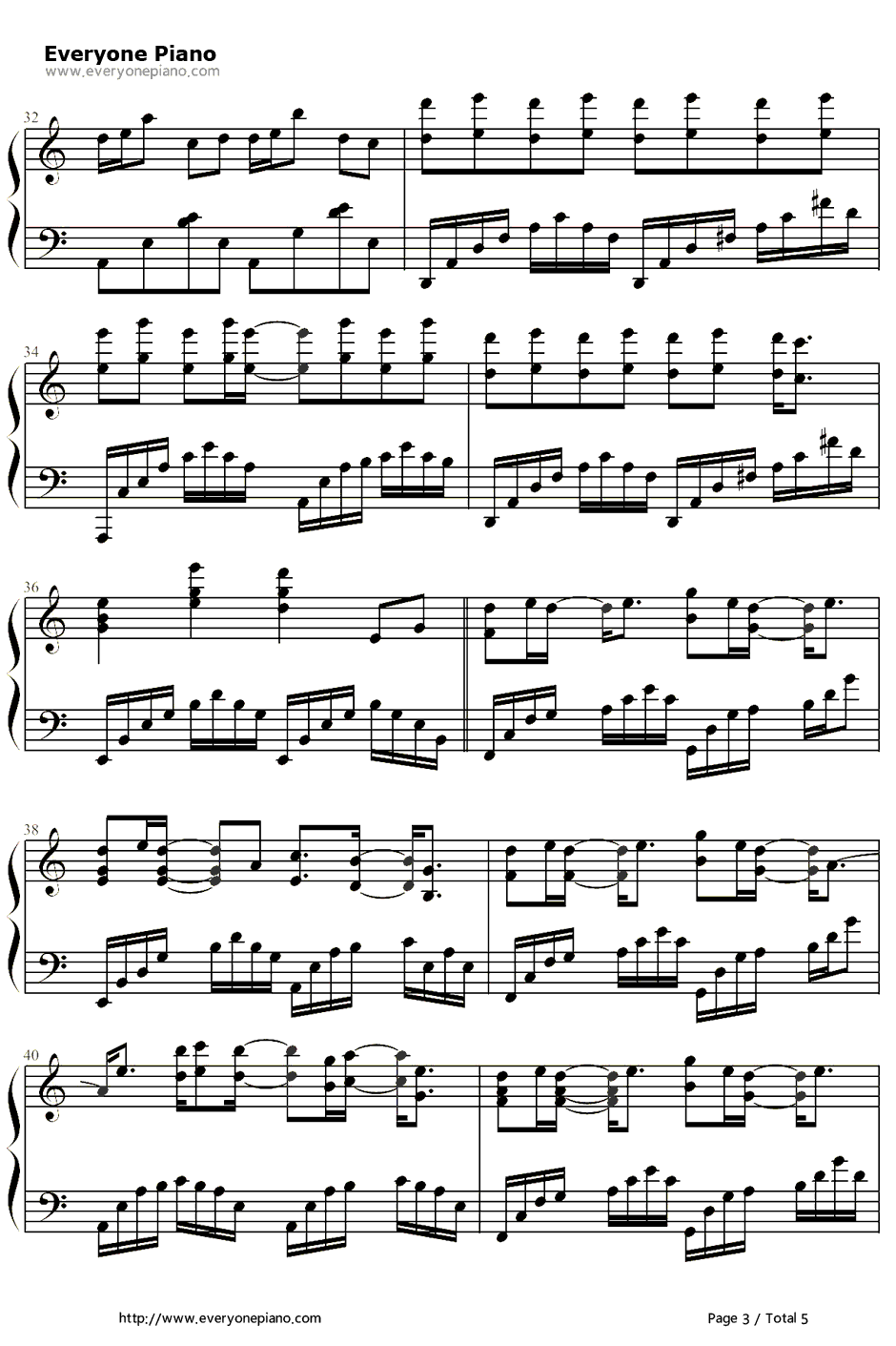 你我钢琴谱3-陈晓