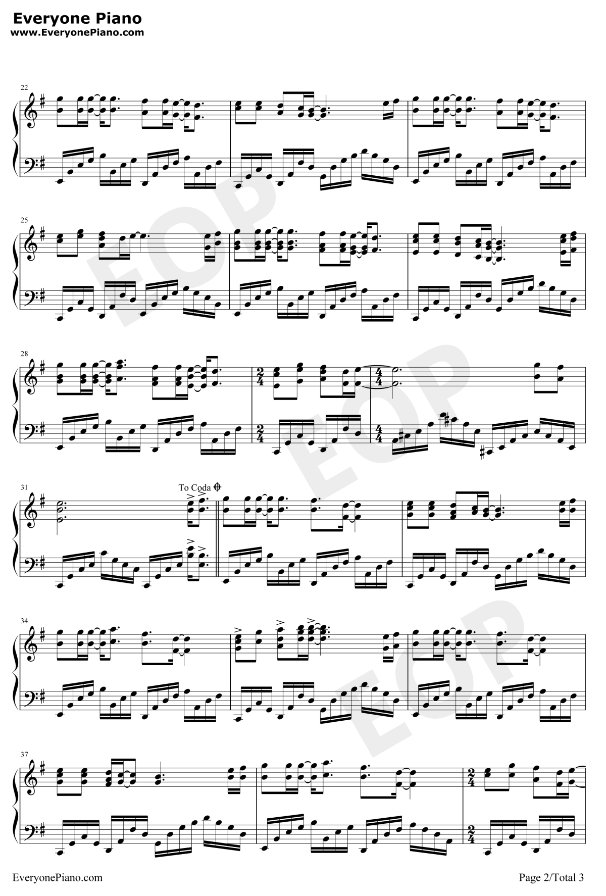 秋天不回来钢琴谱2-王强